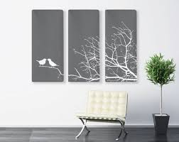 Nature Canvas Print Triptyque Art Love Birds Canvas Art Tryptic Art Large Canvas Print Zen Print Tree Canvas Art 24x36 Wrapped Canvas En 2020 Art Triptyque Triptyque Et Tableau Triptyque