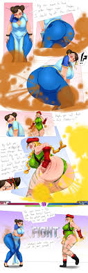 Rule 34 - !? 2girls Ass Big Butt Blue Eyes Blush Braided Hair Brown Eyes  Butt Slap Cameltoe Cammy White Capcom Chun-li Cleavage Closed Eyes Colored  Double Bun English Text Fart Fart