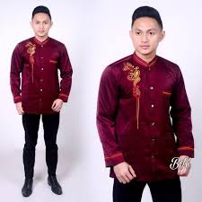 Baju melayu jakel aaron aziz (pre loved) rm90. Jual Jas Koko Jasko Baju Muslim Pria Bordir Berkualitas Baju Koko Modern Maroon M Kota Pekalongan Kaffah Batik Tokopedia
