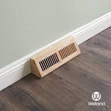 Replace those old, unsightly metal baseboard registers with this handsome upgrade. Red Oak Baseboard Diffuser Wall Register Unfinished Baseboard Vents Wellandstore