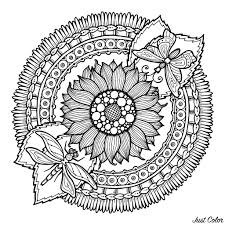 New & stunning free coloring pages for adults. Mandala Dragonfly And Flowers Mandalas Adult Coloring Pages