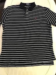 Black And Red Ralph Lauren Polo Shirt Polo Ralph Lauren Men S Size Xl Polo Shirt Black White Stripes Red Pony Euc Ebay Black Shirt Black White Stripes White Stripe