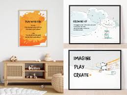 Imagination Printable Art for Child Set of 3 Graffiti Illustrations,  Colorful Animals Inspirational Poem for Kid Instant Download