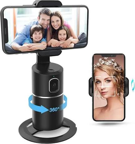 Amazon.com: Trípode de seguimiento facial automático, soporte para teléfono, rotación de 360°, soporte para selfie de seguimiento automático de objetos faciales AI, mejor para transmisión en vivo, Tiktok, compatible con iPhone y