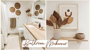 Urban outfitters white bathroom accessories. Rental Bathroom Makeover Urban Outfitters Boho Inspired Youtube