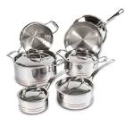 5-Ply Copper Clad Stainless Steel Cookware Set, Dishwasher & Oven Safe, 12-pc Lagostina