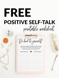 Free Positive Self Talk Printable Worksheet Negative Self Talk Positive Self Talk Self Talk