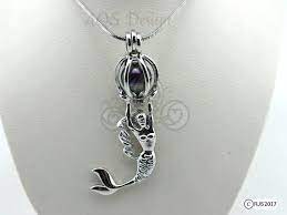 Pick A Pearl Cage Necklace Silver Mermaid Ariel Princess Charm Etsy Silver Bead Necklace Solid Silver Necklace Silver Ball Necklace