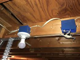 Mark the height from the floor to the center of the boxes (usually 48 in. Garage Wiring Help For Replacing An Exterior Light Diy Home Improvement Forum