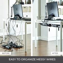 Multiple shelves provide plenty of storage space for all your gaming components. Under Desk Cable Management Tray Cable Organizer For Wire Management Metal Wire Cable Tray For Office And Home Perfect Standing Desk Cable Management Basket Black Cord Basket Single 17 Lazada Ph