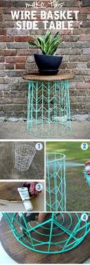 Side Table From A Wire Basket A 20 Minute Diy Idea Handmade Home Easy Home Decor Diy Home Decor On A Budget