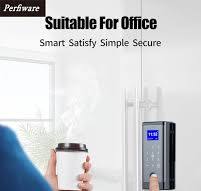 Perfiware Smart Glass Door Lock - 4-in-1 Fingerprint, Keypad, Card & Remote  Entry
