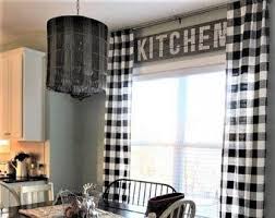 Black And Cream Buffalo Check Curtains Black And Cream Ivory Buffalo Check Curtains 24 Width And 50 Width Options Rod Pocket Options For Cotton Or Blackout Lining Buffalo Check Curtains Check Curtains Home