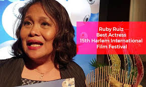 Ruby Ruiz, waging Best Actress sa 15th Harlem International Film Festival