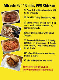 Miracle Pot Bbq Chicken In 10 Minutes Pampered Chef Recipes Pampered Chef Stoneware Pampered Chef