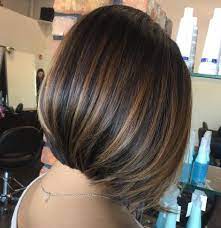 It's the subtle highlights make it totally modern. Partial Bronde Balayage For Brunette Bob Hair Styles Brown Hair With Blonde Highlights Highlights Brown Hair Short