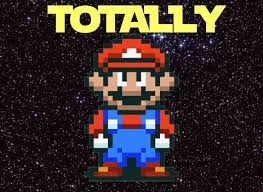 Totally Rad Old School Mario Pixel Art Video Game Characters