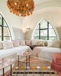 Pink Hued Sunroom In A Moroccan Inspired Dallas Tx Residence Photo By Laura Wilson Moroccan Style Interior Moroccan Living Room Moroccan Interiors