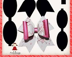 2 Color Faux Leather Cheer Bow Template Svg Dxf And Etsy Bow Template Leather Bows Etsy Printables
