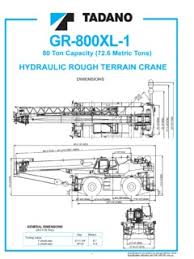 Tadano Gr 800xl 1 Specifications Cranemarket