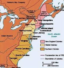 13 Colonies Names Order New England Middle And Southern