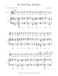 Oh Hush Thee My Baby Sheet Music For Piano Soprano Piano Voice Musescore Com