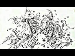 Untuk pewarnaan sendiri, batik salem didominasi oleh warna cokelat, hitam, dan putih dengan motif kopi. Belajar Menggambar Batik Ikan Youtube