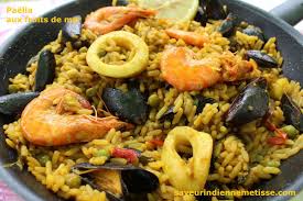 Paella Aux Fruits De Mer Indianisee Saveur Indienne Metisse