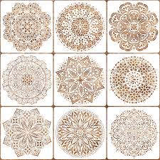 Check spelling or type a new query. Buy 9 Pack 12x12 Inches Mandala Stencils For Painting On Wood Wall Floor Tile Fabric Resuable Furniture Stencils Painting Template Online In Turkey B08pb9f2mk