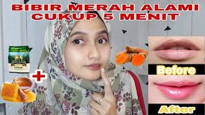 Cara memerahkan bibir masih sering jilat atau gigitin bibir biar kelihatan lembap pantesan 2. Cara Memerahkan Bibir Secara Alami Kunyit Gula Madu Youtube