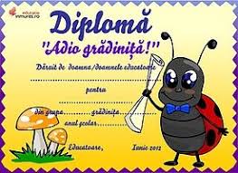 Diplomă Adio Grădiniță Finishing School Diploma School