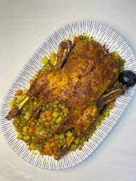 بطه محشيه بالخضار بطريقتي الخاصه بالصور من الشيف ام دحوم recipe food turkey meat