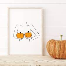 Sexy Pumpkin Boobs Orange Halloween Spooky Season Fall October - Etsy Israel