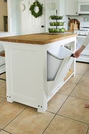 Diy Kitchen Island With Trash Storage Shades Of Blue Interiors