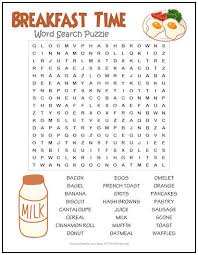 All the words are hidden vertically, horizontally, or. Breakfast Time Word Search Puzzle Print It Free