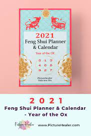 2021 Feng Shui Planner And Calendar For The Year Of The Ox Feng Shui Feng Shui Calendar Planner Calendar