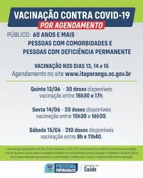 Plano de vacinação contra covid 19. Aberto Agendamento De Vacinas Covid Para Idosos Acima De 60 Anos E Pessoas Com Comorbidades Prefeitura Municipal De Ituporanga