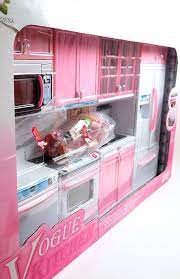 Arrange and rearrange the pieces to create new scenes and storytelling possibilities. Barbie 4 Piece Vogue Modern Kitchen Set Only 1 Each Color Tiny Frock Shop Barbie Kitchen Set Barbie Kitchen Barbie House Furniture