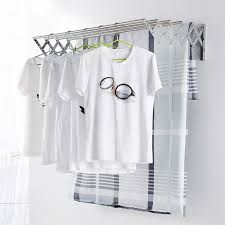 Adjustable Clothes Rack Wall Mounted Stainless Steel Hangers For Clothes Space Saving Collapsible Clothing Drying Rack Organizer Drying Racks Aliexpress