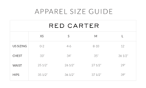 Size Guide Red Carter