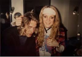 Check out our kurt cobain cardigan selection for the very best in unique or custom, handmade pieces from our одежда shops. Previously Unseen Kurt And Kim Photo Notice That She Is Wearing The Sliver T Shirt Backstage Paramount Theater Show Seattle 10 31 1991 Photo Displayed At Museo De La Moda Santiago Chile S Exhibition