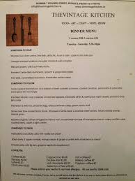 the vintage kitchen dublin menu