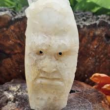 Natural Crystal Cluster Quartz Mineral Specimen Pure Hand-carved Tree Man.  Green Man, Jack-in-the-green,hollyman Metaphysical Reiki