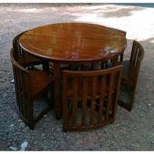 Sementara untuk ruangan besar, dapat menggunakan furnitur besar atau dengan bahan kayu. Meja Makan Bundar Kursi 6 Ukuran Diameter 120 Cm Bahn Kayu Jati Aali Berkualitas Shopee Indonesia