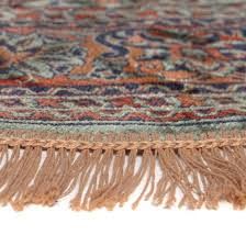 vintage vloerkleed rond brissac groen met franjes tier vloerkleed vintage groen
