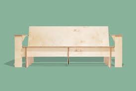 Each layer of wood, or ply, is usually oriented with its grain running at right angles to the adjacent layer in order to reduce the shrinkage and improve the strength of the finished piece. Fn Furniture S Zero Waste Designs Are Made From A Single Sheet Of Plywood Architectural Digest