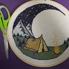 You simply will not find these patterns at your local needle craft store. Pin By Hanife Ekiz On Cross Stitch In 2021 Camping Cross Stitch Patterns Cross Stitch Camping Moon Cross Stitch
