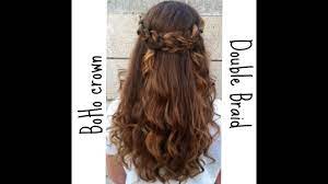 The combination of layers and curls brings out a messy look. Braided Half Up Half Down Hairstyle Youtube
