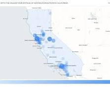 Image of Kenya and California map
