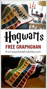 Hogwarts Blanket Crochet Pattern Psychedelic Doilies Afghan Crochet Patterns Crochet For Beginners Blanket Crochet Blanket Patterns